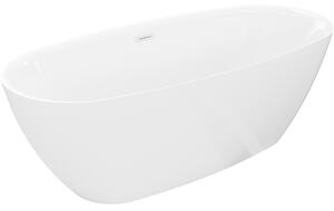 Mexen Luvo Slim voľne stojaca vaňa 170 x 75 cm, biela, biely prepad - 52801707500-20