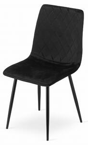 Dekorstudio Zamatová jedálenská stolička TURIN - čierna