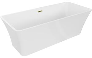 Mexen Tonia voľne stojaca vaňa 170 x 75 cm, biela, prepad zlatý - 52171707500-50