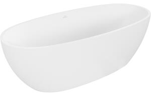 Mexen Torino, voľne stojaca vaňa z konglomerátu 155x78 cm, biela matná, 57271557800