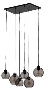 Závesné svietidlá TK Lighting, Cubus, stmievateľné, Sivá, Obývacia izba, Sklo, Moderný
