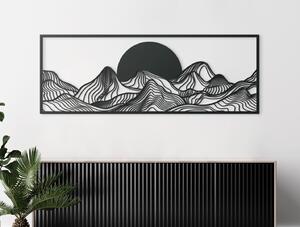 Drevko Široký obraz Západ slnka za horami