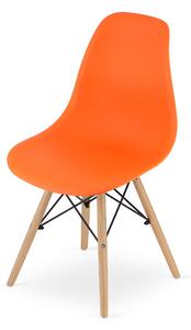 Škandinávska stolička oranžová - set 4ks
