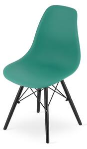 Zelená stolička YORK OSAKA s čiernymi nohami