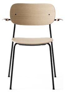 AUDO (MENU) Stolička Co Chair s podpierkami rúk, Black / Natural Oak