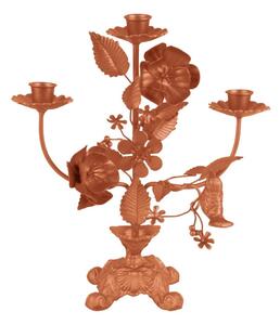 PRESENT TIME Sada 2 ks: Stolný svietnik Flower – hnedá 30 cm × 26 cm