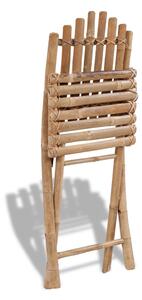 Skladacie vonkajšie stoličky, bambus 4 ks
