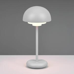 LED lampa Elliot, IP44, batéria, stmievač, sivá