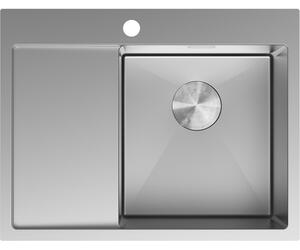 Mexen Exar jednokomorový oceľový drez s odkvapkávačom, pravý 620 x 480 mm, inox - 6432621005P-01