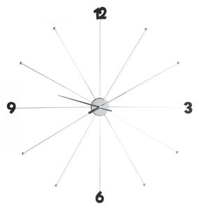 KARE DESIGN Nástenné hodiny Like Umbrella – chróm 100 × 100 × 6 cm