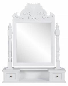 Toaletný stolík s obdĺžnikovým polohovateľným zrkadlom, MDF