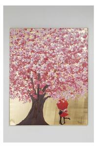 KARE DESIGN Obraz s ručnými ťahmi Flower Couple 100×80 cm 100 × 80 × 3,5 cm