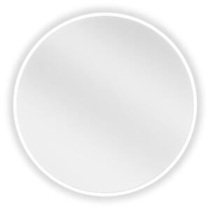 Mexen Loft okrúhle kúpeľňové zrkadlo 30 cm, biely rám - 9850-030-030-000-20