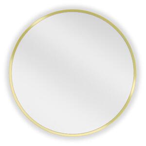 Mexen Loft okrúhle zrkadlo do kúpeľne 30 cm, zlatý rám - 9850-030-030-000-50