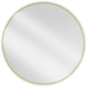 Mexen Loft okrúhle kúpeľňové zrkadlo 90 cm, zlatý rám - 9850-090-090-000-50