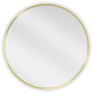 Mexen Loft okrúhle kúpeľňové zrkadlo 60 cm, zlatý rám - 9850-060-060-000-50