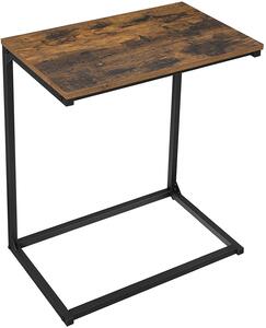 Odkladací stolík TAYLOR 55x35 cm, rustikálne hnedý