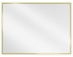 Mexen Loft obdĺžnikové kúpeľňové zrkadlo 80 x 60 cm, zlatý rám - 9852-080-060-000-50