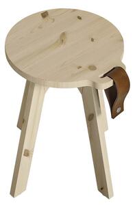 Béžový Príručný stolík z borovicového dreva Country – Clear lacquered 40 × 40 × 45 cm KARUP DESIGN
