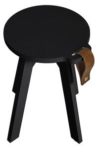KARUP DESIGN Príručný stolík z borovicového dreva Country – Black 40 × 40 × 45 cm