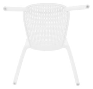KONDELA Stohovateľná stolička, biela, FEDRA