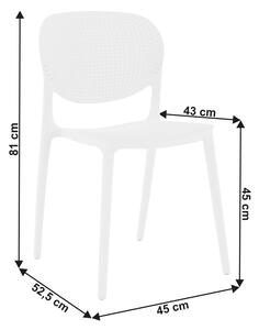 KONDELA Stohovateľná stolička, biela, FEDRA
