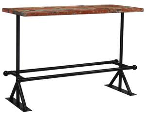 Barový stôl, recyklovaný masív, rôznofarebný 150x70x107 cm