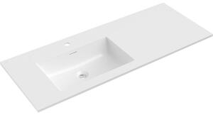 Mexen Otis umývadlo zapustené do dosky ľavé 121 x 46,5 cm, biely lesk - 25181200L