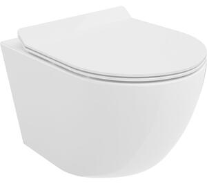Mexen Lena WC misa Rimless Tornado s pomaly sa sklápajúcim slim sedadlom, duroplast, biela lesk - 30224000T