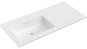 Mexen Otis umývadlo zapustené do dosky ľavé 101 x 46,5 cm, biely lesk - 25181000L