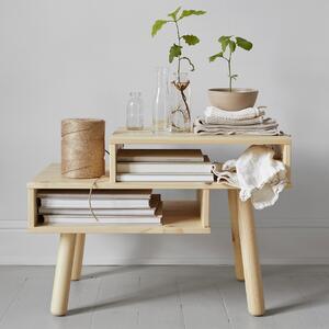 Béžový Konferenčný stolík z borovicového dreva Hako – Clear lacquered 40 × 65 × 45 cm KARUP DESIGN