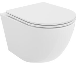 Mexen Lena WC misa Rimless Tornado s pomaly zatvárajúcim sedákom slim, duroplast, biely lesk - 30220300T