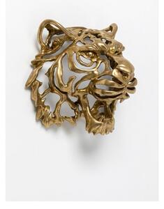 KARE DESIGN Dekorácia na stenu Tygr – zlatá 43,5 × 39 × 28 cm