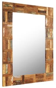 Nástenné zrkadlo, recyklovaný masív 60x90 cm