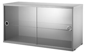 STRING Skrinka Display Cabinet, Grey