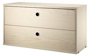 STRING Komoda Chest with Drawers 78 x 30 cm, Ash