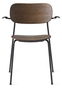 AUDO (MENU) Stolička Co Chair s lakťovými opierkami, Black / Dark Oak