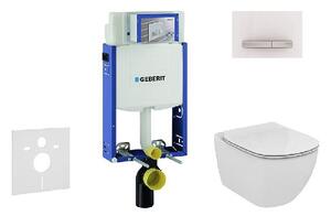 Geberit Kombifix - Modul na závesné WC s tlačidlom Sigma50, alpská biela + Ideal Standard Tesi - WC a doska, Aquablade, SoftClose 110.302.00.5 NU8