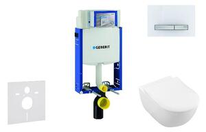 Geberit Kombifix - Modul na závesné WC s tlačidlom Sigma50, alpská biela + Villeroy Boch - WC a doska, DirectFlush, SoftClose, CeramicPlus 110.302.00.5 NI8