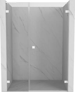 Mexen Lunar-B L pravé sprchové dvere otváracie 120 cm, transparentné, biele - 832SL-120-050-20-00-P