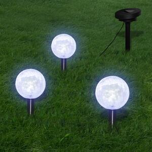 LED záhradné svetlá s kolíkmi a solárnymi panelmi 6 ks