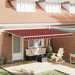Maison Exclusive - Markíza Oranžová a hnedá 450 x 350 x 165 cm Polyester