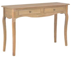 Konzolový stolík s 2 zásuvkami 120x35x76 cm masívne borovicové drevo