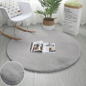 Svetlo-šedý kruhový koberec Rabbit 100cm