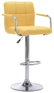 Barová stolička žltá látková