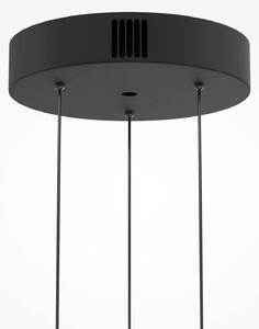 LED závesné svietidlo Bassa, hnedé, Ø 45 cm, sklo, stmievateľné, Hnedá / hrdzavá, Obývacia izba / jedáleň, Sklo, Moderný, Závesné svietidlo