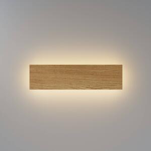 LED nástenné svetlo BASIC TEXTURE, drevo, šírka 30 cm,, Svetlé drevo, Obývacia izba / jedáleň, Drevo, Moderný, Nástenné svietidlo