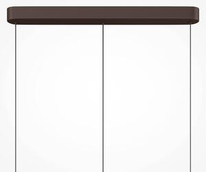 LED závesné svietidlo Nuvem, hnedé, opálové sklo, dĺžka 66 cm, 3-pl., Hnedá / hrdzavá, Obývacia izba / jedáleň, Sklo, Moderný, Závesné svietidlo