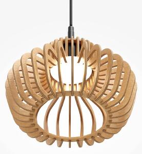 LED závesné svietidlo Namiki, Ø 27 cm, drevo, 14 W, Svetlé drevo, Obývacia izba / jedáleň, Drevo, Moderný, Závesné svietidlo