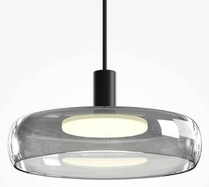 LED závesné svietidlo FLOAT, šedá/čierna, Ø 20 cm, sklo/kov, Hliník / sivá / zinok, Obývacia izba / jedáleň, Sklo, Moderný, Závesné svietidlo